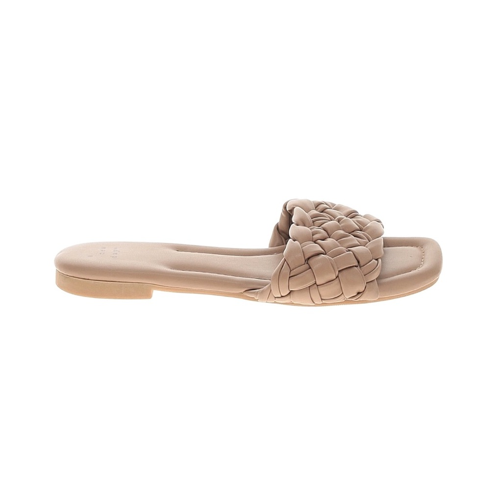 A New Day Women's Tan Woven Slide Sandals